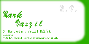 mark vaszil business card